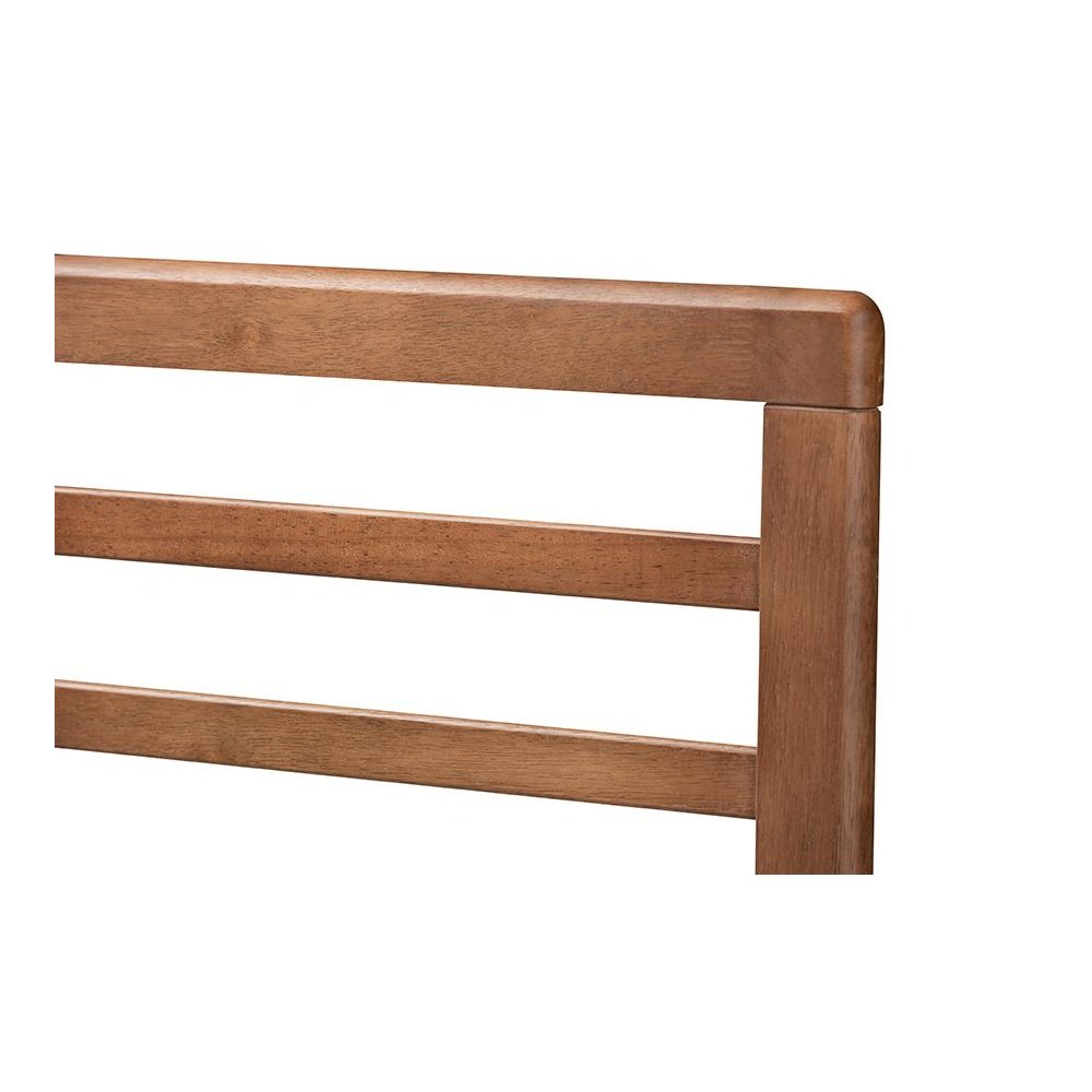 Walnut Brown Finished Wood 4-Drawer Queen Size Platform Storage Bed
