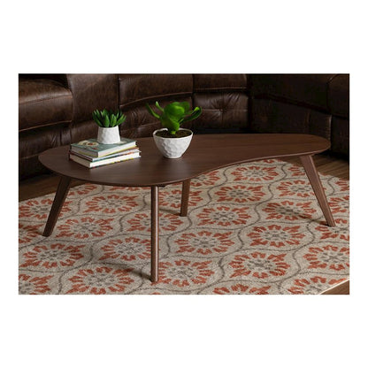 Baxton Studio Scarlette Mid-Century Modern Walnut Finished Coffee Table