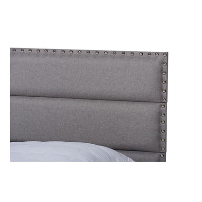Ansa Modern and Contemporary Grey Fabric Upholstered Queen Size Bed