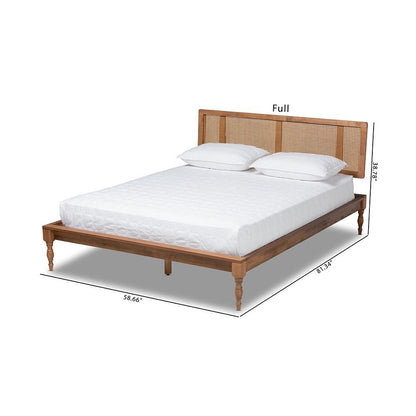 Synthetic Rattan Queen Size Platform Bed