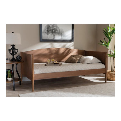 Baxton Studio Veles Mid-Century Modern Ash Wanut Finished Wood Daybed