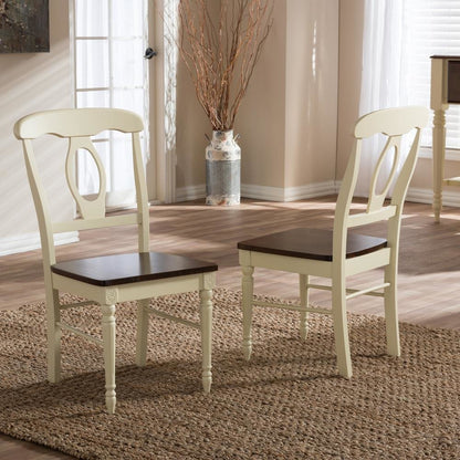 "Cherry" Brown Finishing Wood Dining Chair