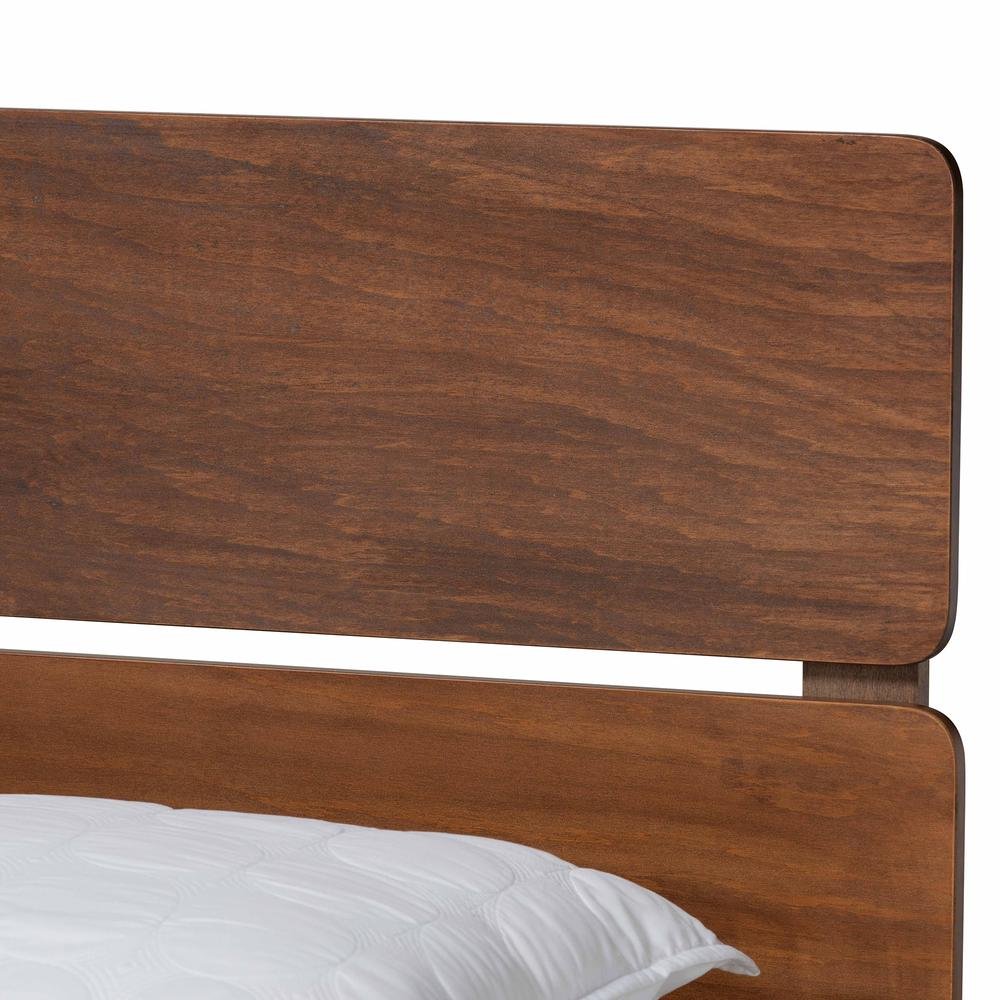 Anthony Modern and Contemporary Walnut Brown Finished Wood Queen Size Panel Bed