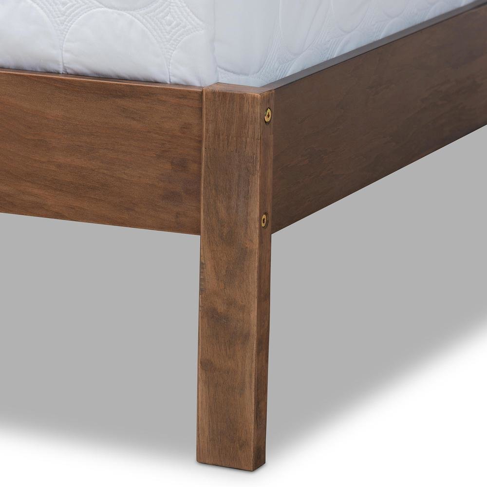 Anthony Modern and Contemporary Walnut Brown Finished Wood Queen Size Panel Bed