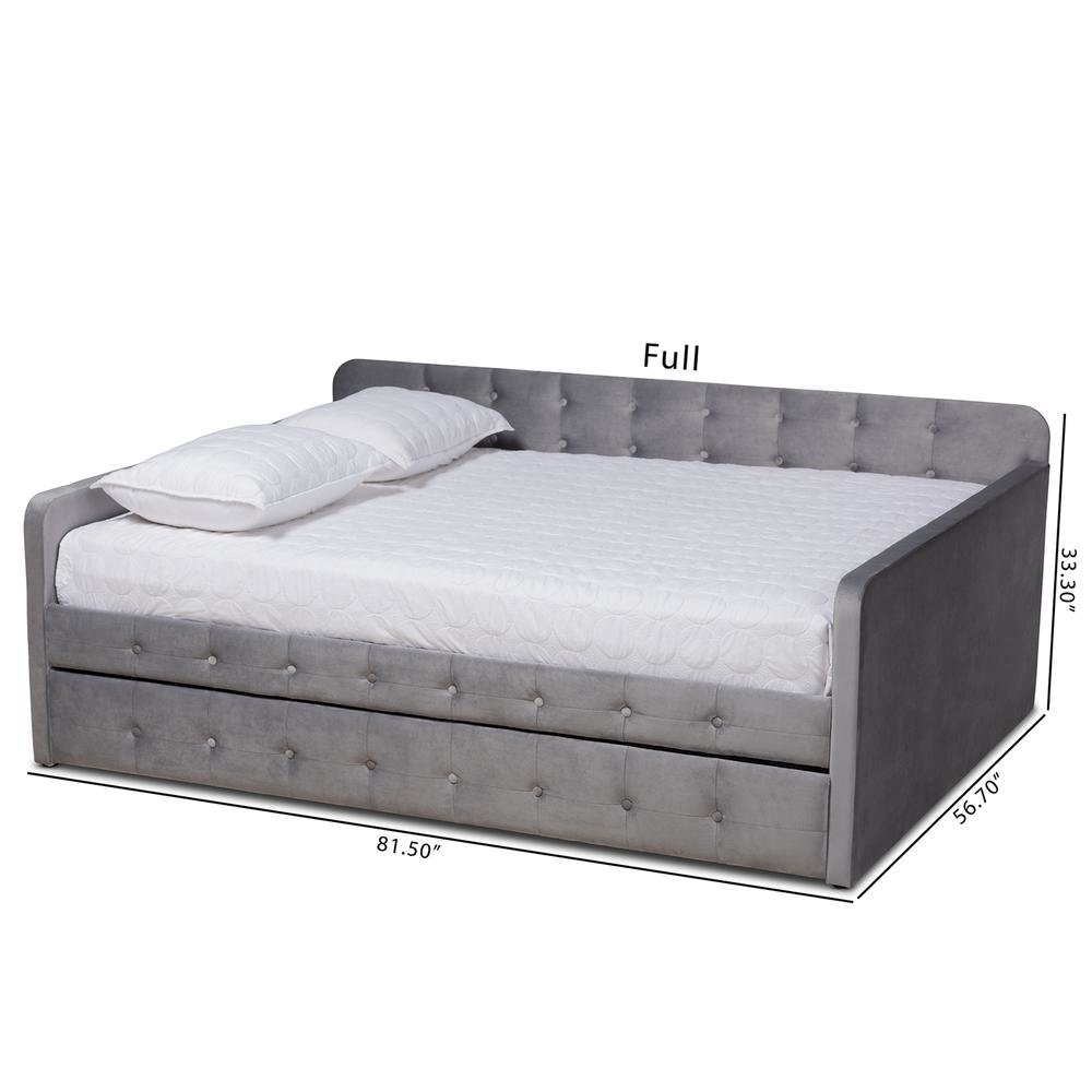 Button Tufted Queen Size Daybed with Trundle