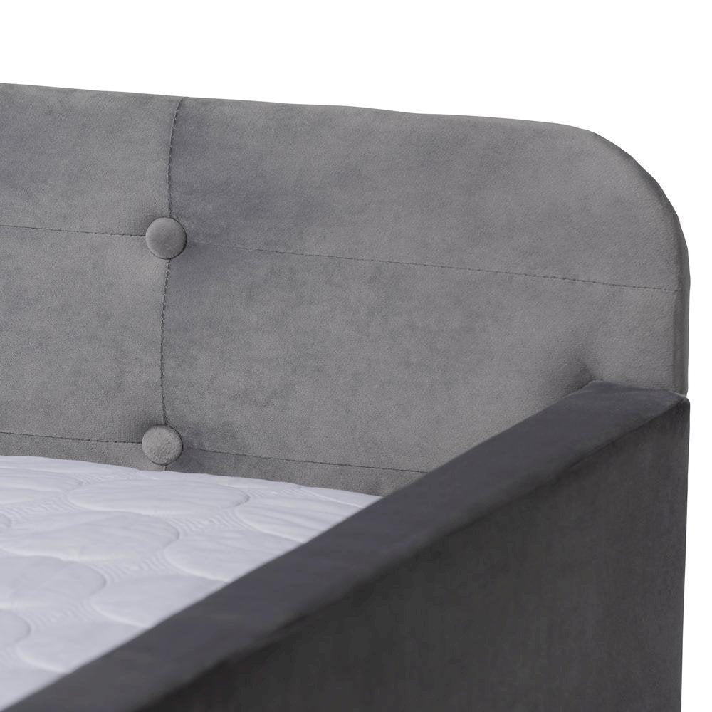Button Tufted Queen Size Daybed with Trundle