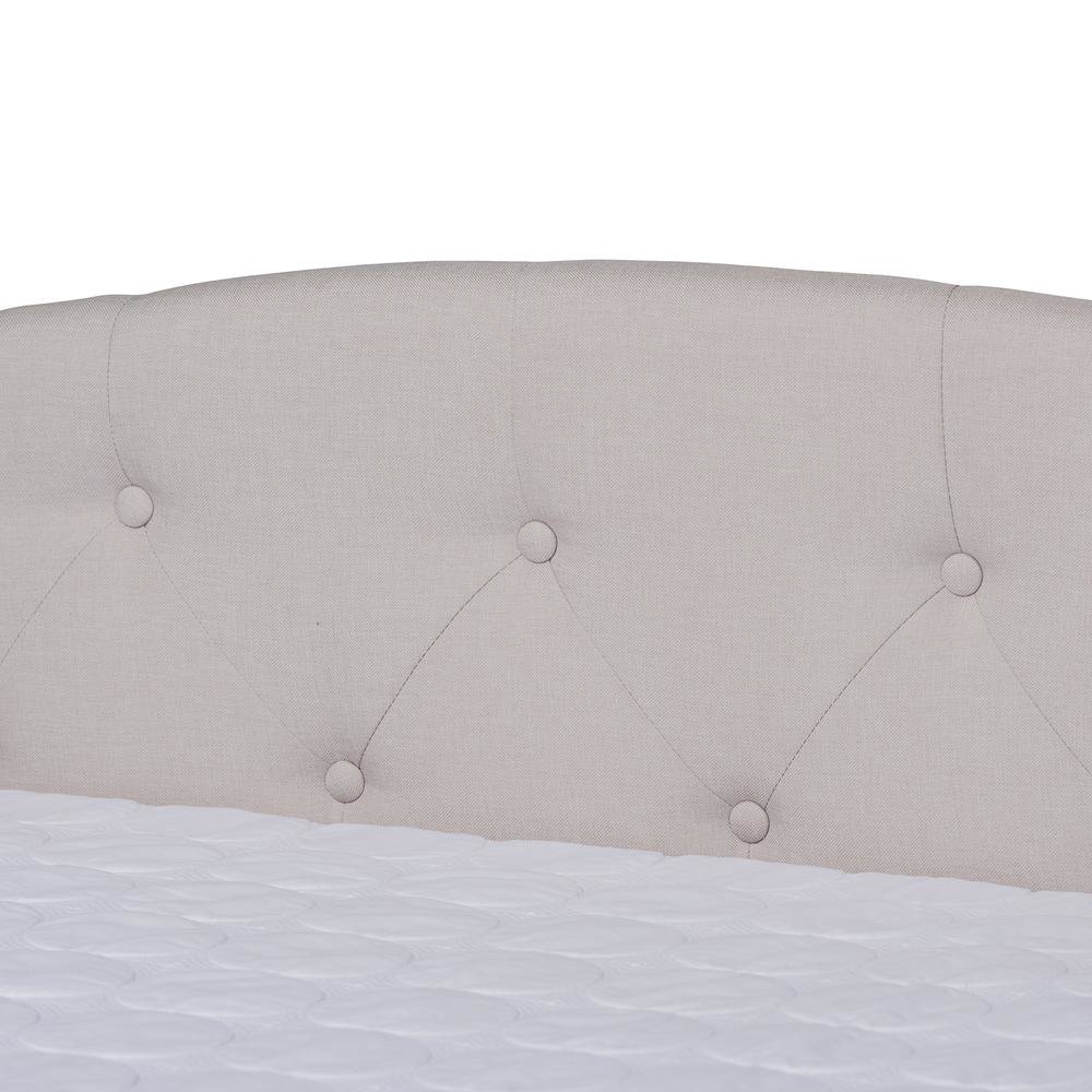 Transitional Beige Fabric Upholstered Queen Size Daybed with Trundle