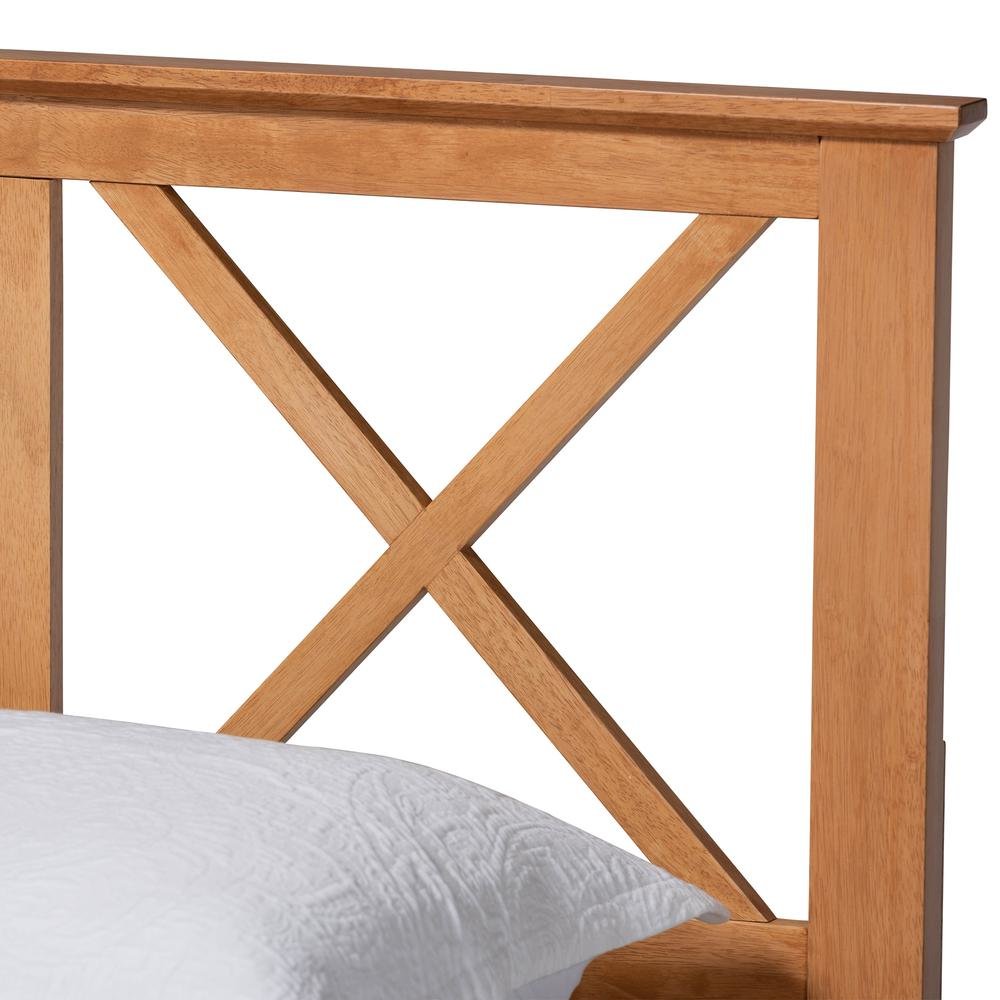 Galvin Modern and Contemporary Brown Finished Wood Queen Size Platform Bed