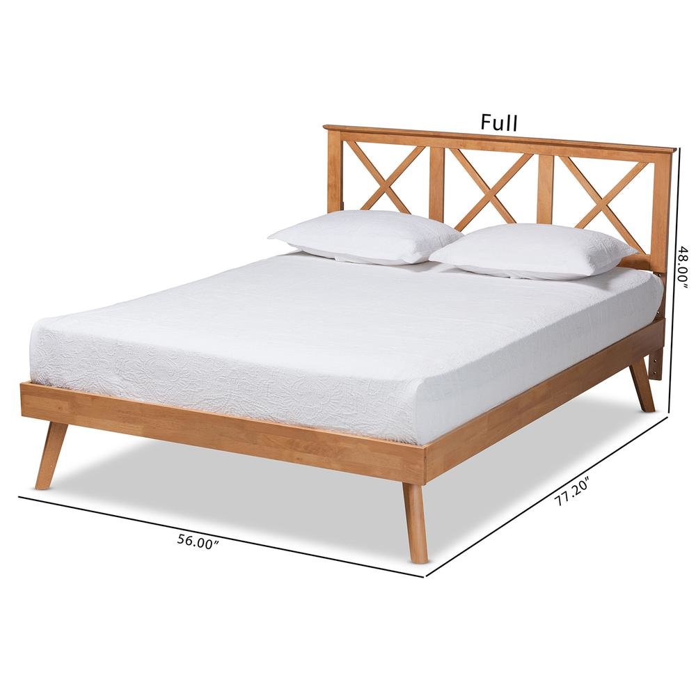 Galvin Modern and Contemporary Brown Finished Wood Queen Size Platform Bed