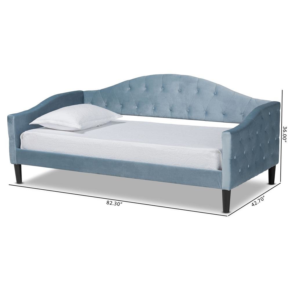 Dark Brown Finished Wood Full Size Daybed