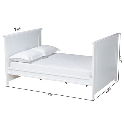 Baxton Studio Ceri Classic and Traditional White Finished Wood Full Size Daybed