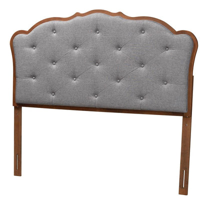 Walnut Brown Finished Wood Queen Size Headboard