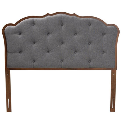 Walnut Brown Finished Wood Queen Size Headboard