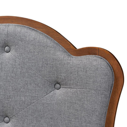 Walnut Brown Finished Wood Queen Size Headboard