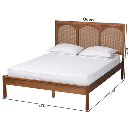 Rattan King Size Platform Bed