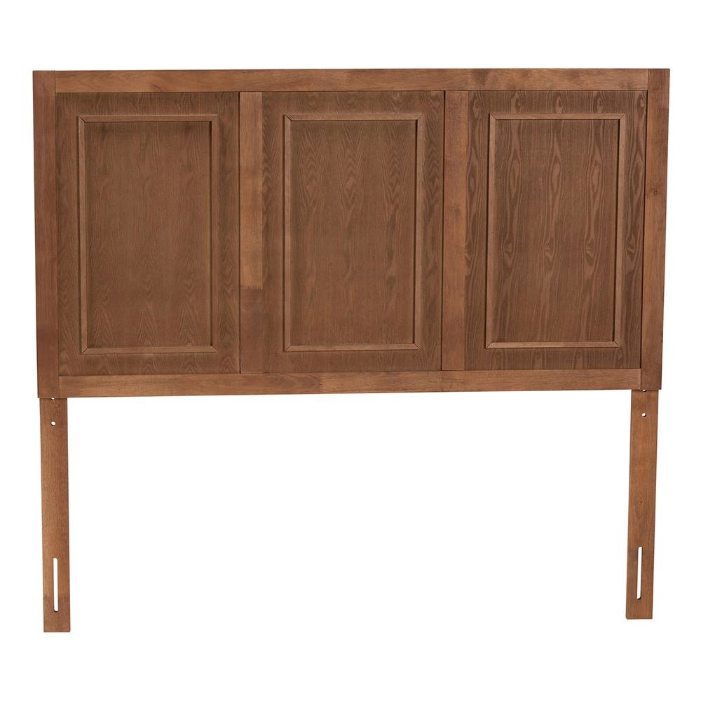 Giordano Classic and Traditional Ash Walnut Finished Wood Queen Size Headboard