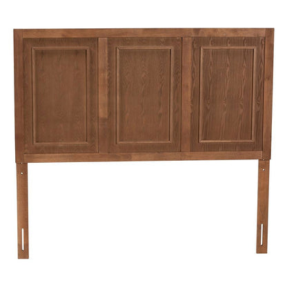Giordano Classic and Traditional Ash Walnut Finished Wood Queen Size Headboard