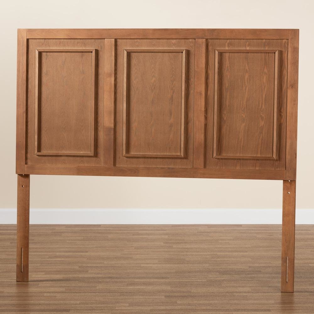 Giordano Classic and Traditional Ash Walnut Finished Wood Queen Size Headboard