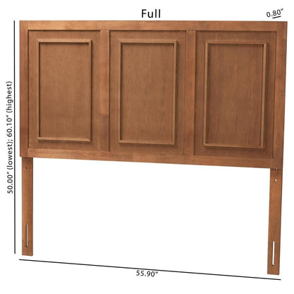 Giordano Classic and Traditional Ash Walnut Finished Wood Queen Size Headboard