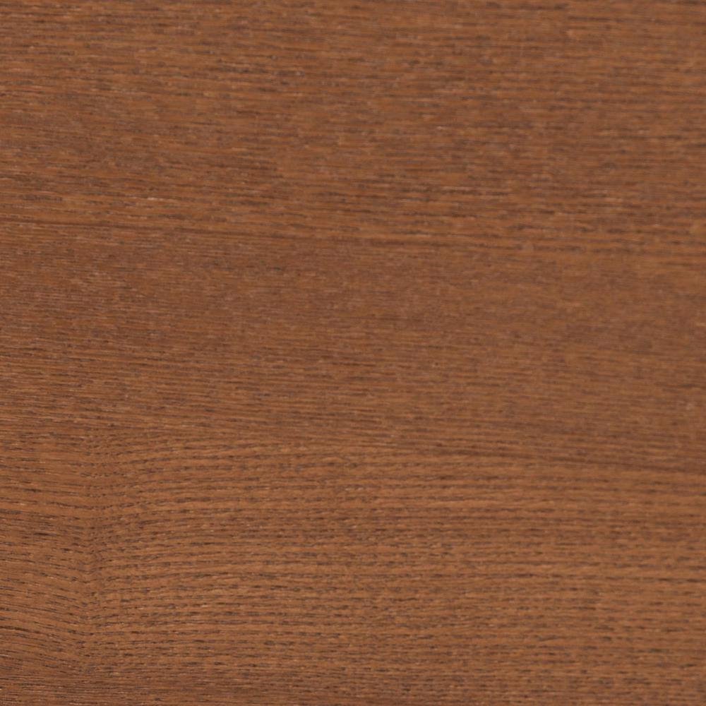 Walnut Brown Wood King Size Platform Bed With Floating Side Table