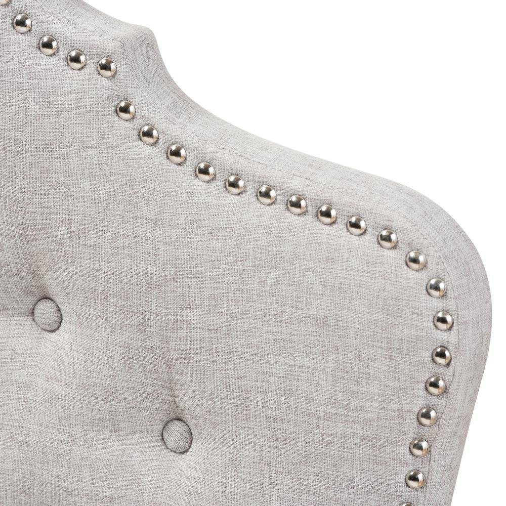 Hilda Modern and Contemporary Greyish Beige Fabric Queen Size Headboard