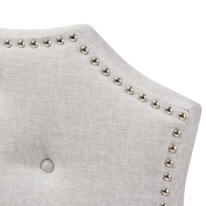 Aurora Modern and Contemporary Greyish Beige Fabric Queen Size Headboard