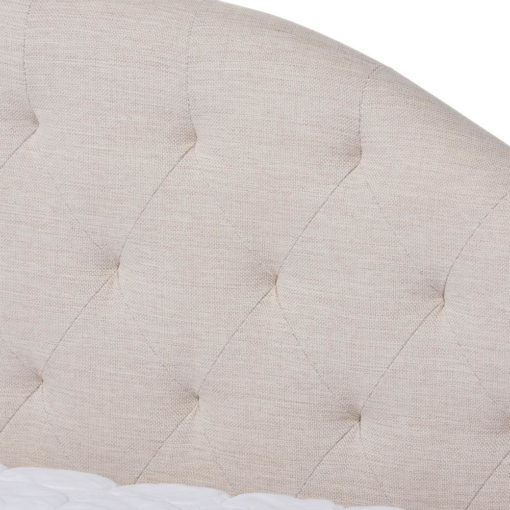 Light Beige Fabric Upholstered Queen Size Daybed with Trundle