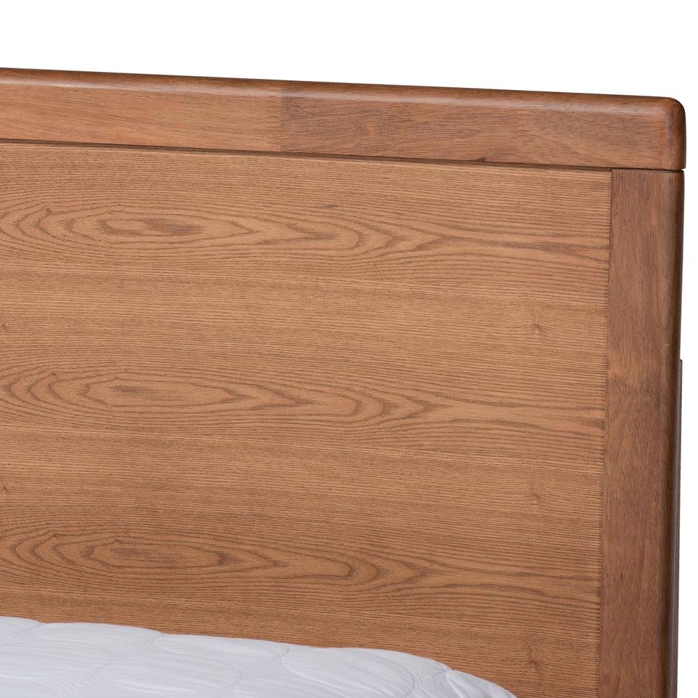 Walnut Brown Finished Wood Queen Size 3-Drawer Platform Storage Bed