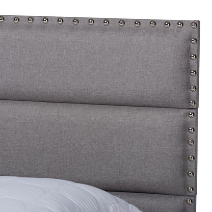 Ansa Modern and Contemporary Grey Fabric Upholstered Queen Size Bed
