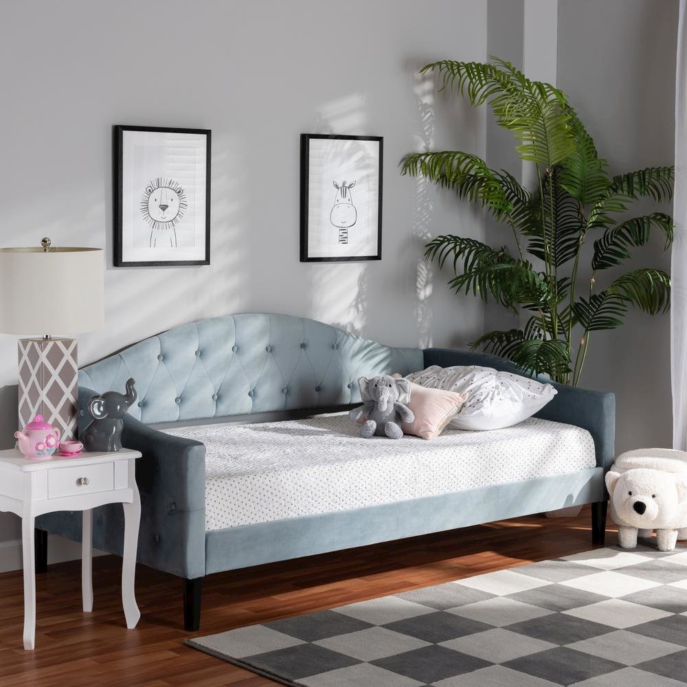 Dark Brown Finished Wood Full Size Daybed