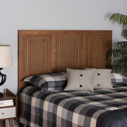 Giordano Classic and Traditional Ash Walnut Finished Wood Queen Size Headboard
