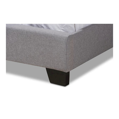 Alesha Modern and Contemporary Grey Fabric Upholstered King Size Bed