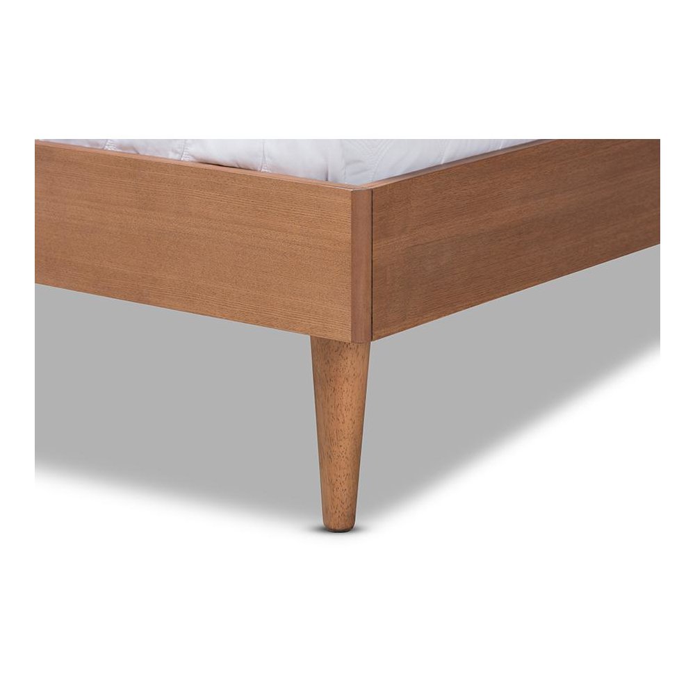 Synthetic Rattan King Size Platform Bed with Wrap-Around Headboard