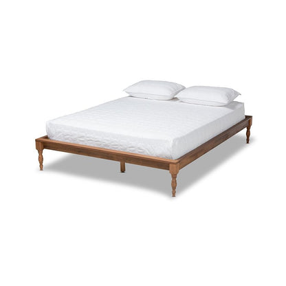 Romy Vintage French Inspired Ash Wanut Finished King Size Wood Bed Frame