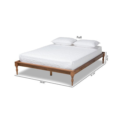 Romy Vintage French Inspired Ash Wanut Finished King Size Wood Bed Frame