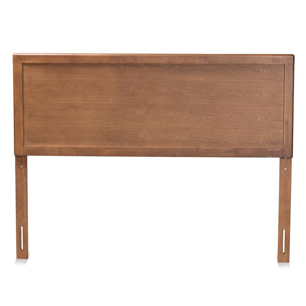 Transitional Ash Walnut Finished Wood King Size Headboard
