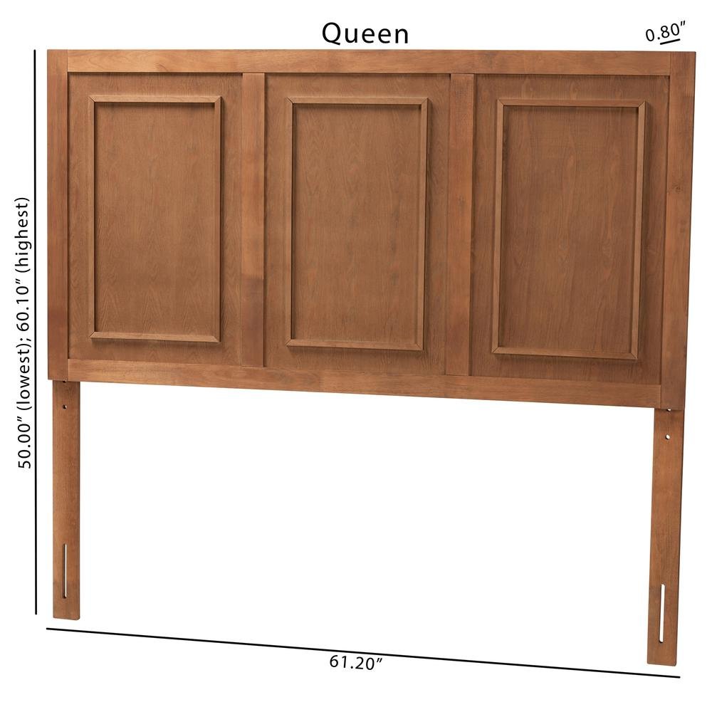 Giordano Classic and Traditional Ash Walnut Finished Wood King Size Headboard