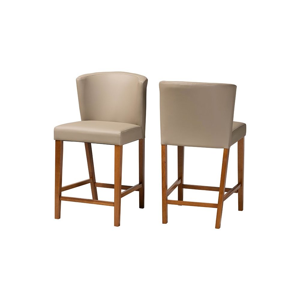 Leather Pub Stool (Set of 2)