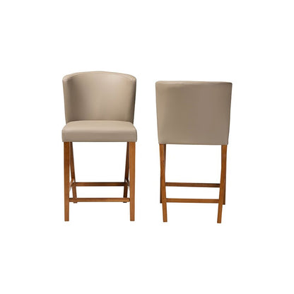 Leather Pub Stool (Set of 2)