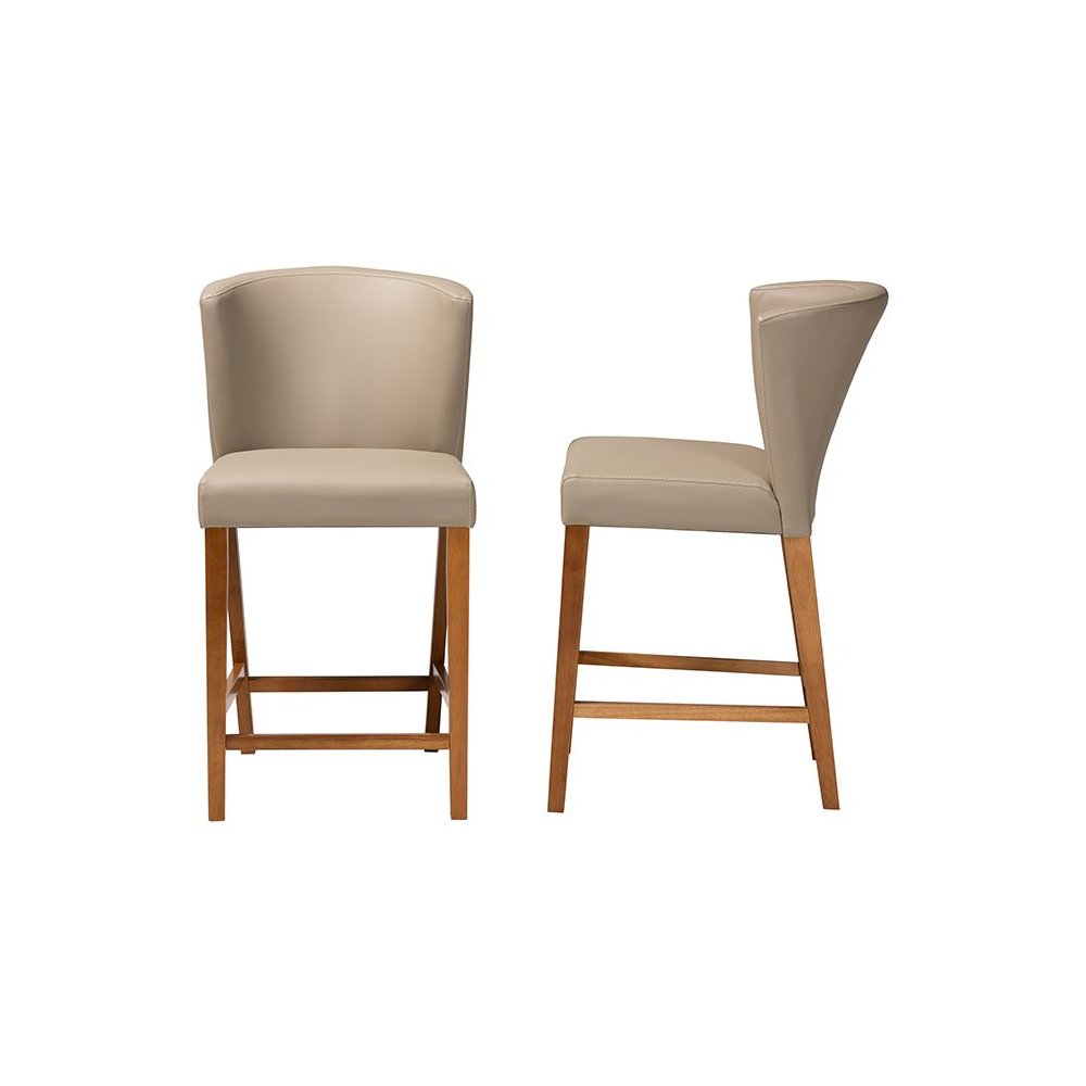 Leather Pub Stool (Set of 2)