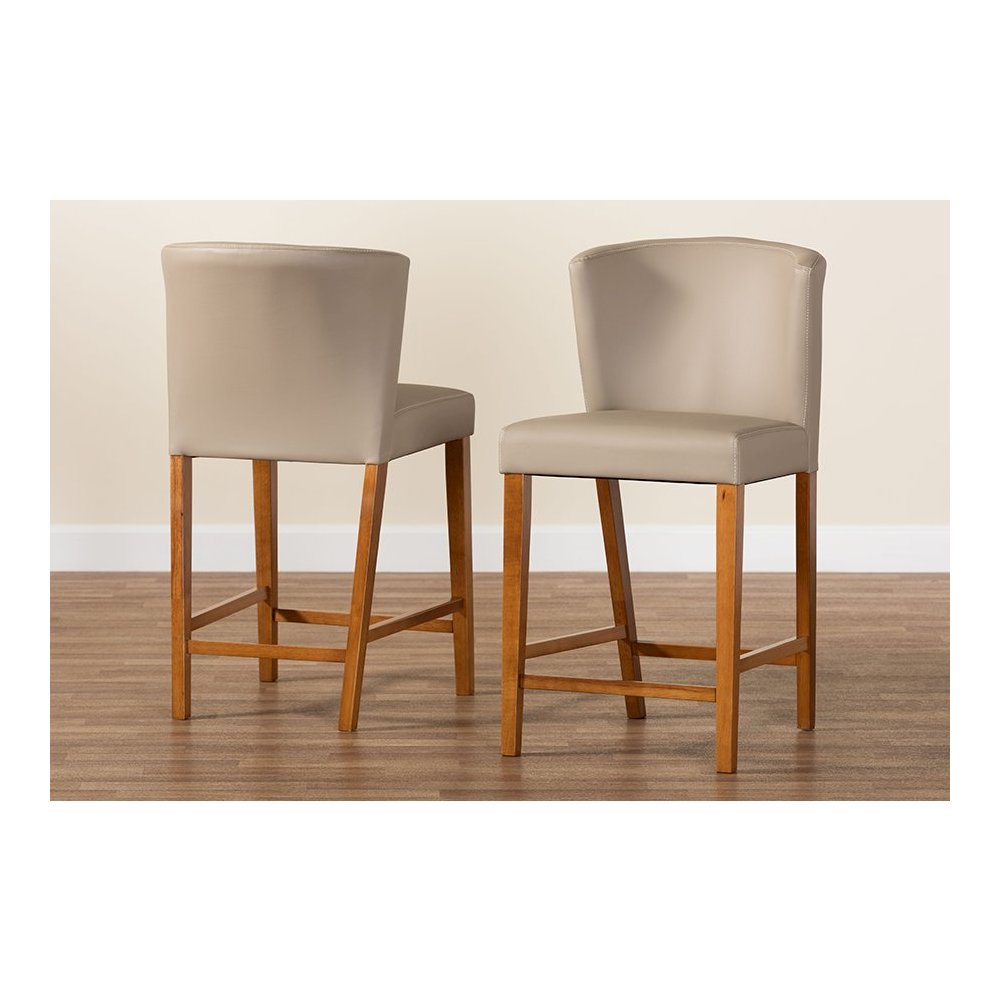 Leather Pub Stool (Set of 2)