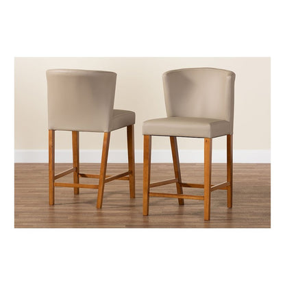Leather Pub Stool (Set of 2)