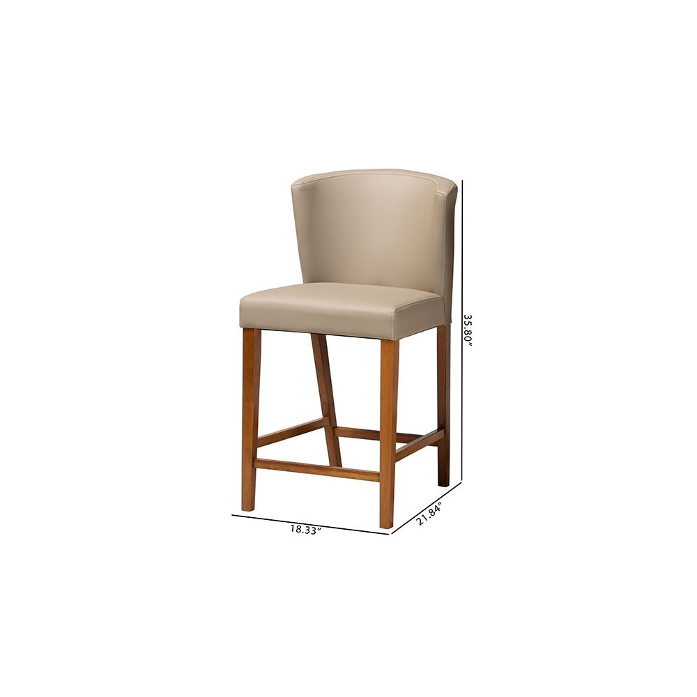 Leather Pub Stool (Set of 2)