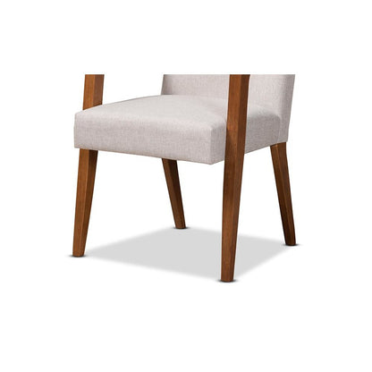 Walnut Brown Finished Wood 7-Piece Dining Set