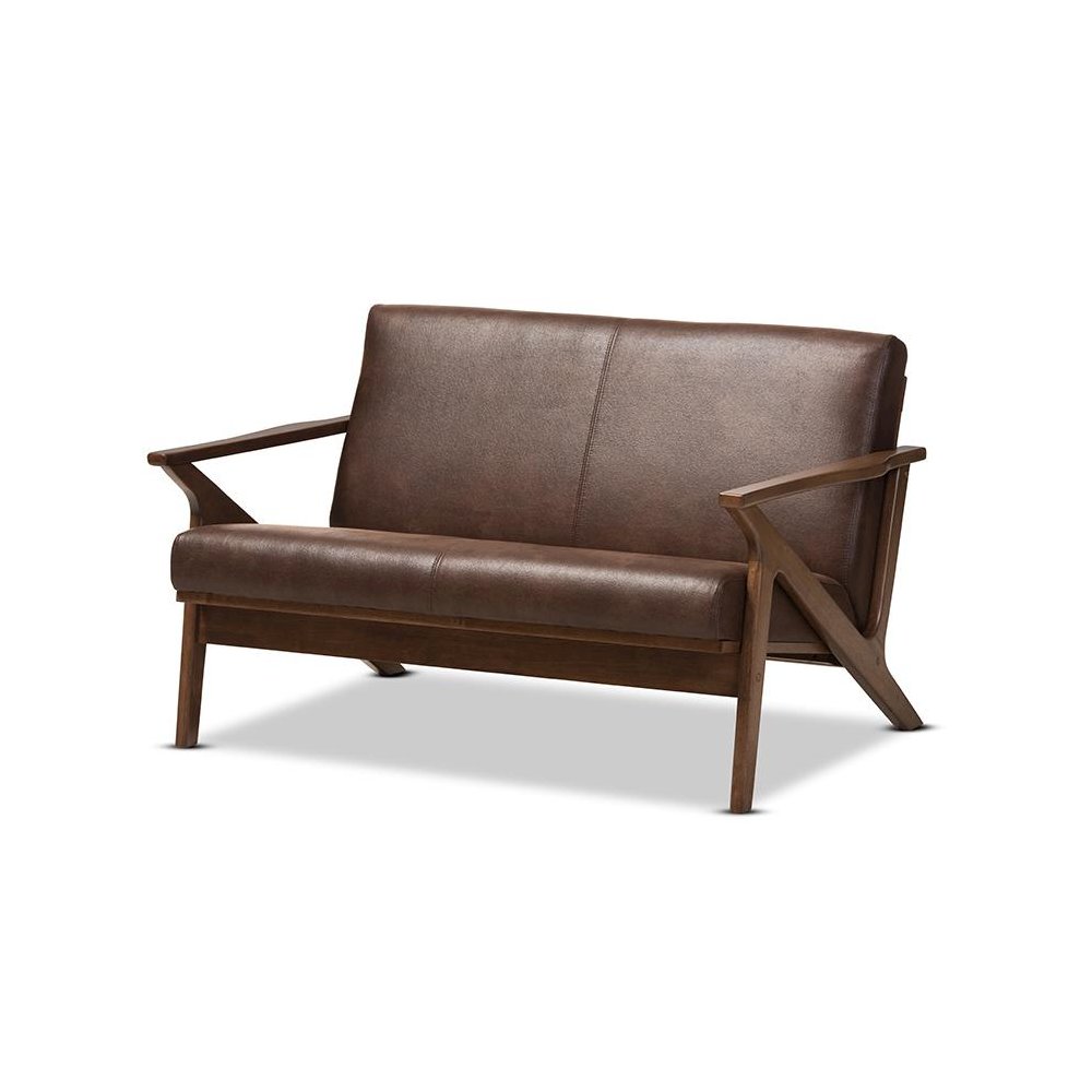 Leather 2-Seater Loveseat
