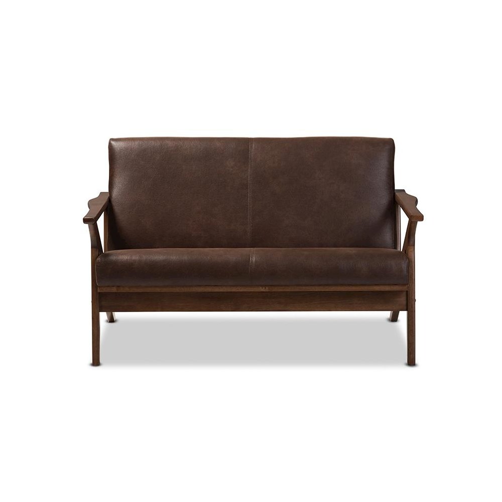 Leather 2-Seater Loveseat