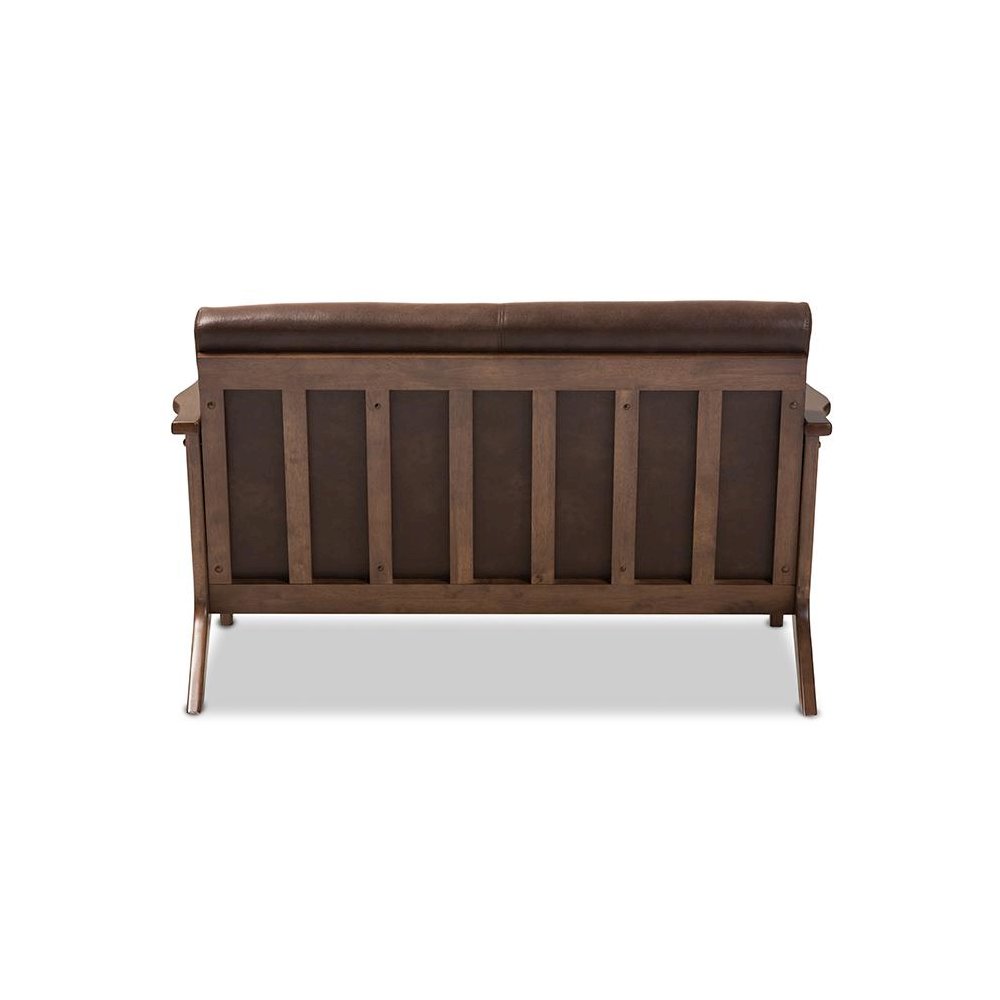 Leather 2-Seater Loveseat