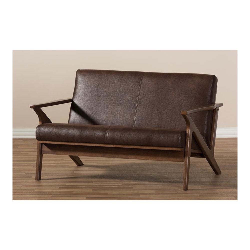 Leather 2-Seater Loveseat