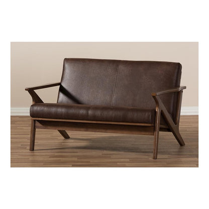 Leather 2-Seater Loveseat