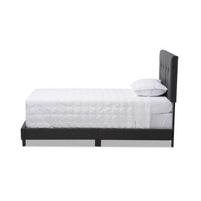 Brookfield Modern and Contemporary Charcoal Grey Fabric Twin Size Bed
